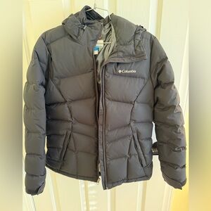 Columbia Black Quilted Hooded Puffer Jacket